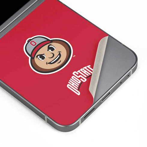 Ohio State University OSUBuckeyes Light Grey Galaxy Z Flip6 Skin